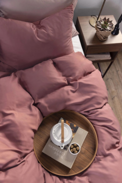 Borås Cotton Bliss Påslakanset Aubergine 150x210 cm