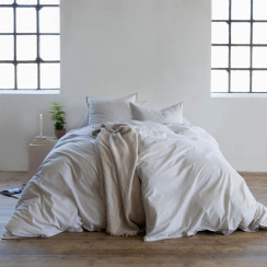 Borås Cotton Cille Påslakanset Beige 150x210 cm