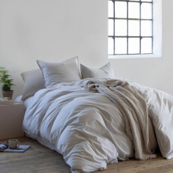 Borås Cotton Cille Påslakanset Beige 150x210 cm