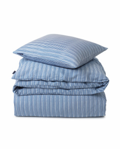 Lexington Organic Sateen Sengetøj Blue Striped