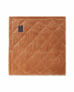 Lexington Överkast Quilted Cotton Velvet Dk. Beige