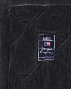 Lexington Sengetæppe Quilted Cotton Velvet Dk. Grey