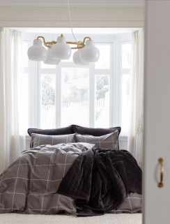 Borås Cotton Billie Påslakanset Brun 150x210 cm