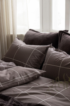 Borås Cotton Billie Påslakanset Brun 150x210 cm