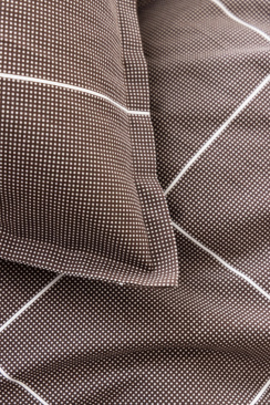 Borås Cotton Billie Påslakanset Brun 150x210 cm