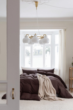 Borås Cotton Bliss Påslakanset Brun 150x210 cm