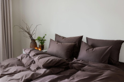 Borås Cotton Cloud Påslakanset Brun 150x210 cm