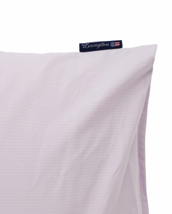 Lexington Light Lilac Striped Cotton Poplin Örngott