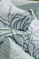 Lexington White/Green Printed Cotton Sateen Bed Set