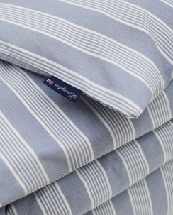 Lexington Striped Lyocell Cotton Dynebetræk Blue/White