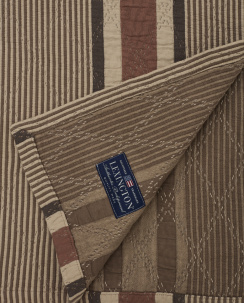 Lexington Side Striped Soft Quilted Cotton Överkast Beige