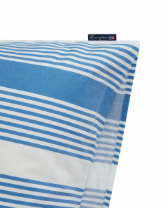 Lexington Blue/White Striped Cotton Sateen Örngott