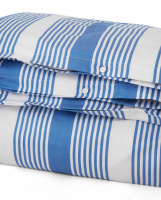 Lexington Blue/White Striped Cotton Sateen Påslakanset