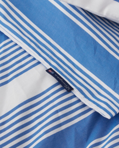 Lexington Blue/White Striped Cotton Sateen Påslakanset