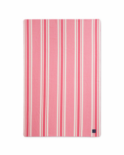 Lexington Cerise/White Striped Recycled Polyester Fleece Tæppe