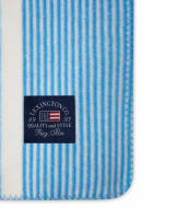 Lexington Blue/White Striped Recycled Polyester Fleece Pläd