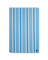 Lexington Blue/White Striped Recycled Polyester Fleece Tæppe