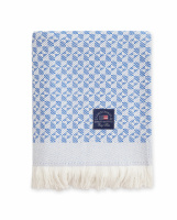Lexington White/Blue Striped Structured Recycled Cotton Huopa