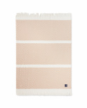 Lexington Beige/White Striped Structured Recycled Cotton Pläd