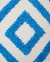 Lexington White/Blue Rug Graphic Recycled Cotton Canvas Tyynynpäällinen