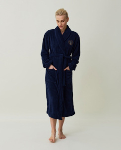 Lexington Morgenkåbe Lesley Fleece Dark Blue