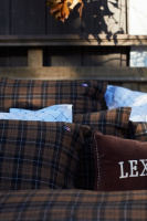 Lexington Checked Cotton Flannel Pudebetræk Brown/Dk Gray