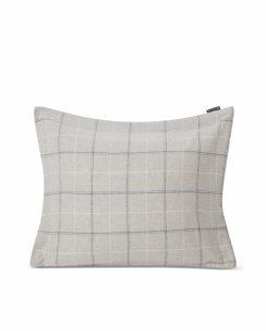 Lexington Checked Cotton Flannel Tyynyliina Lt Gray/Dove