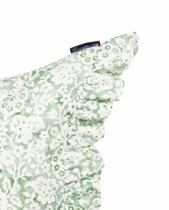 Lexington Green Floral Printed Cotton Sateen Pudebetræk