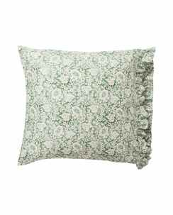 Lexington Green Floral Printed Cotton Sateen Pudebetræk