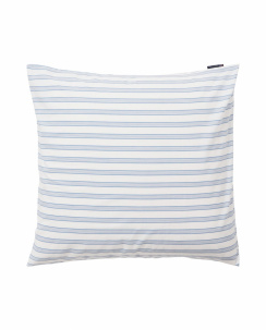 Lexington White/Blue Striped Cotton Poplin Örngott