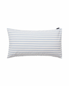 Lexington White/Blue Striped Cotton Poplin Örngott