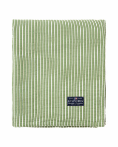 Lexington Striped Reversable Organic Cotton Överkast Green