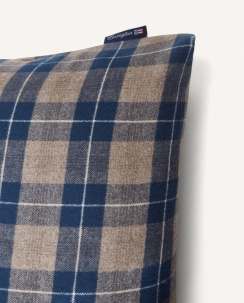 Lexington Denim Blue/Beige Checked Cotton Flannel Örngott