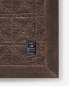 Lexington Överkast Rattan Quilted Organic Cotton Velvet Brown 160x240 cm