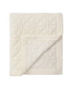 Lexington Quilted Organic Cotton Velvet Sengetæppe Snow White