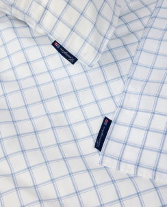 Lexington Oxford Lyocell/Cotton Pussilakanasetti White/Blue Check