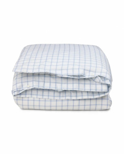 Lexington Oxford Lyocell/Cotton Sengetøjssæt White/Blue Check