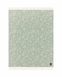 Lexington Flowers Recycled Wool Jacquard Huopa White/Eucalyptus