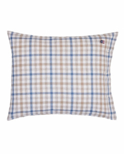Lexington Checked Flannel Pudebetræk Misty Blue