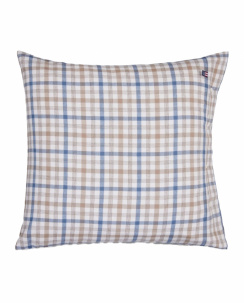 Lexington Checked Flannel Pudebetræk Misty Blue