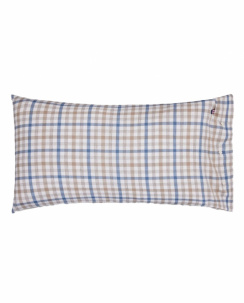 Lexington Checked Flannel Pudebetræk Misty Blue