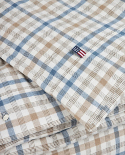 Lexington Checked Flannel Sengetøjssæt Misty Blue