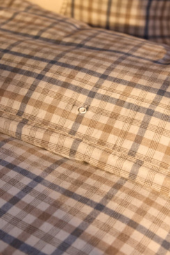 Lexington Checked Flannel Sengetøjssæt Misty Blue