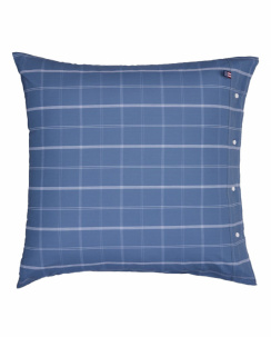 Lexington Checked Cotton Poplin Pudebetræk Misty Blue