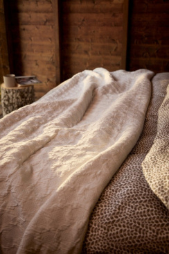 Lexington Diamond Jacquard Organic Cotton Överkast White