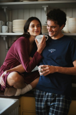 Lexington Aamutakki Cotton Velour Burgundy