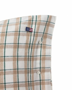 Lexington Checked Cotton Flannel Örngott Green/Beige