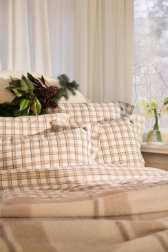 Lexington Checked Cotton Flannel Sengetøjssæt Green/Beige