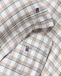 Lexington Checked Cotton Flannel Sengetøjssæt Green/Beige