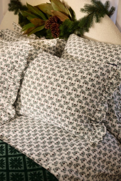 Lexington Flower Printed Cotton Sateen Sengetøjssæt Red/Green/White